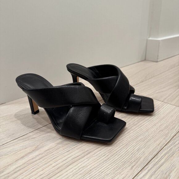 Zara Black Chunky Strappy Heels - Picture 5 of 10